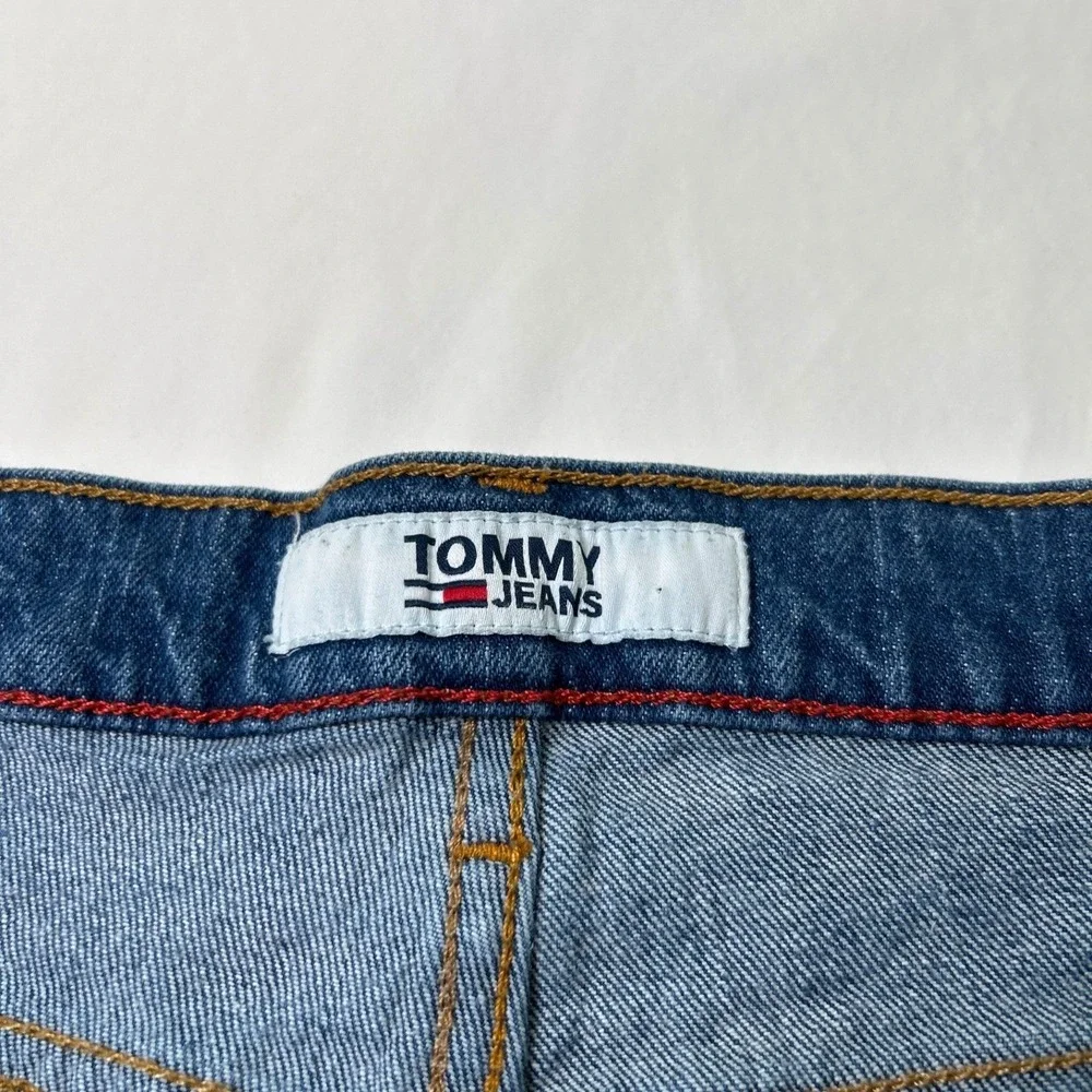 Tommy Jeans Mens Straight Leg Stretch Denim Jeans Size 38x30 Blue Classic Casual